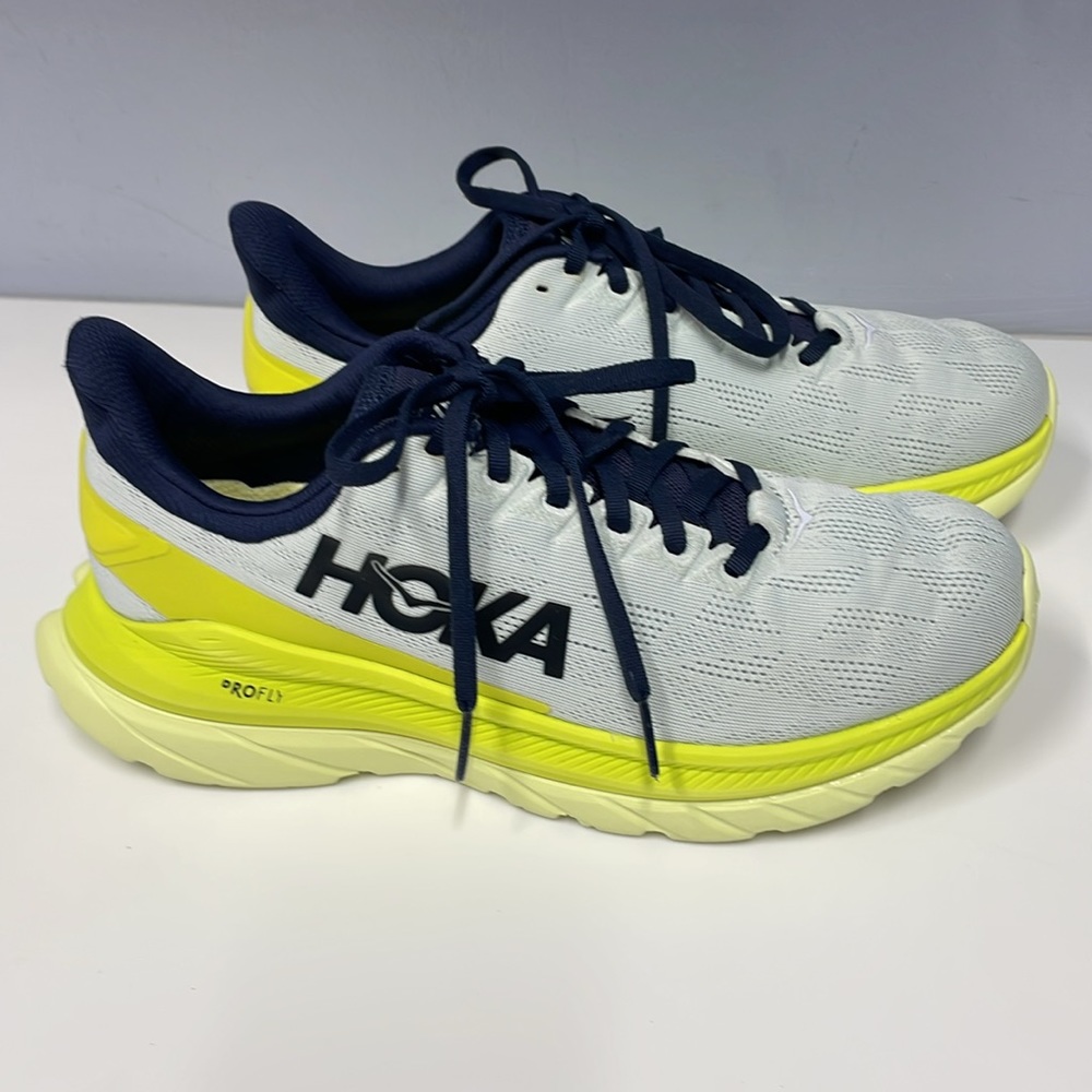 Hoka Women's Sneakers in White and Yellow